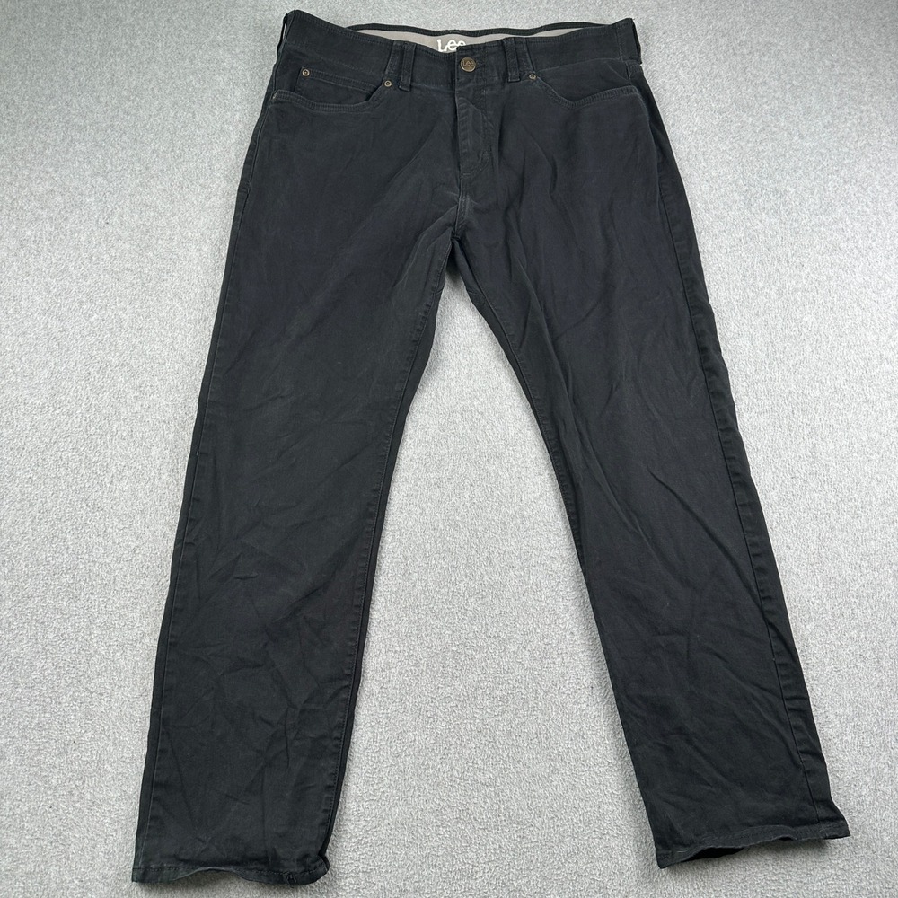 Lee Pants Mens 36x29 Slim Straight Black Stretch 2161537